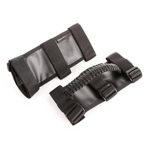Jeep Wrangler LJ Grab Handles - Rugged Ridge - Paracord - Black/Black - `04-`06